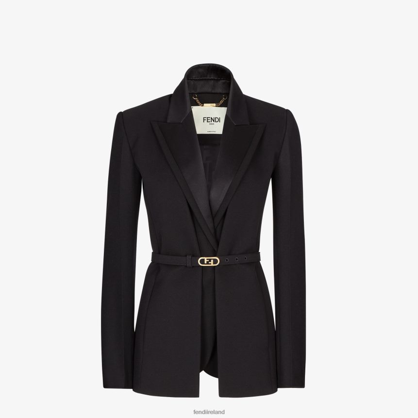 Fendi Women Wool Jacket R06TFR1232 Apparel Black