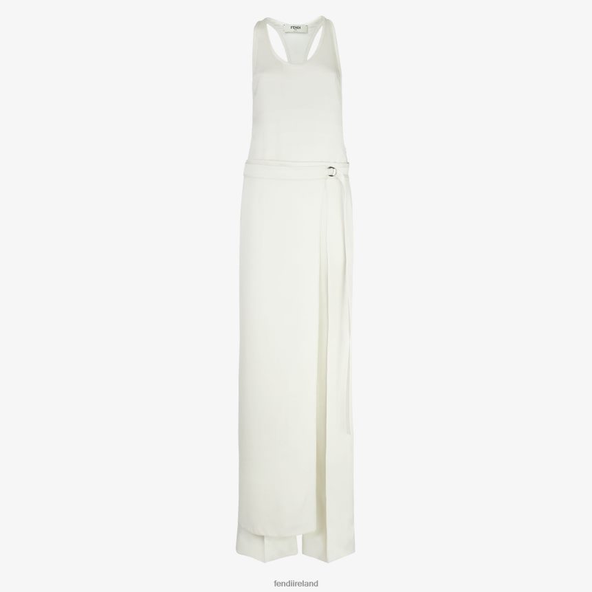 Fendi Women Satin Jumpsuit R06TFR1133 Apparel White