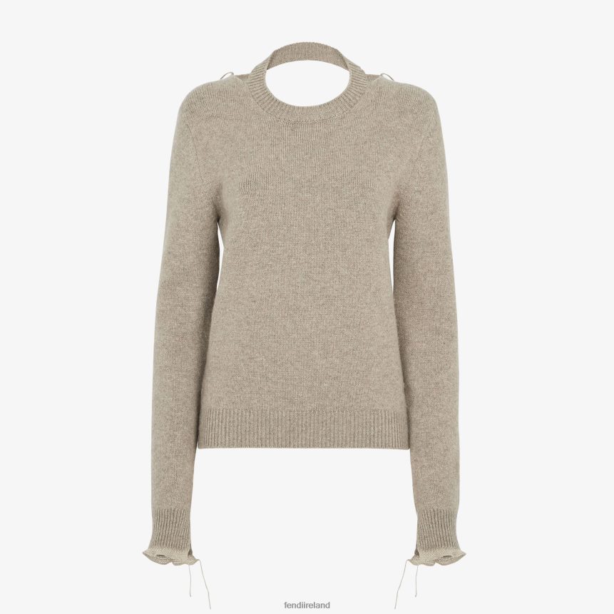 Fendi Women Cashmere Pullover R06TFR960 Apparel Beige