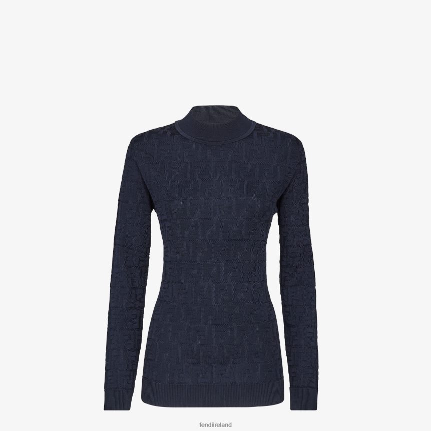 Fendi Women Fabric Sweater R06TFR1190 Apparel Blue