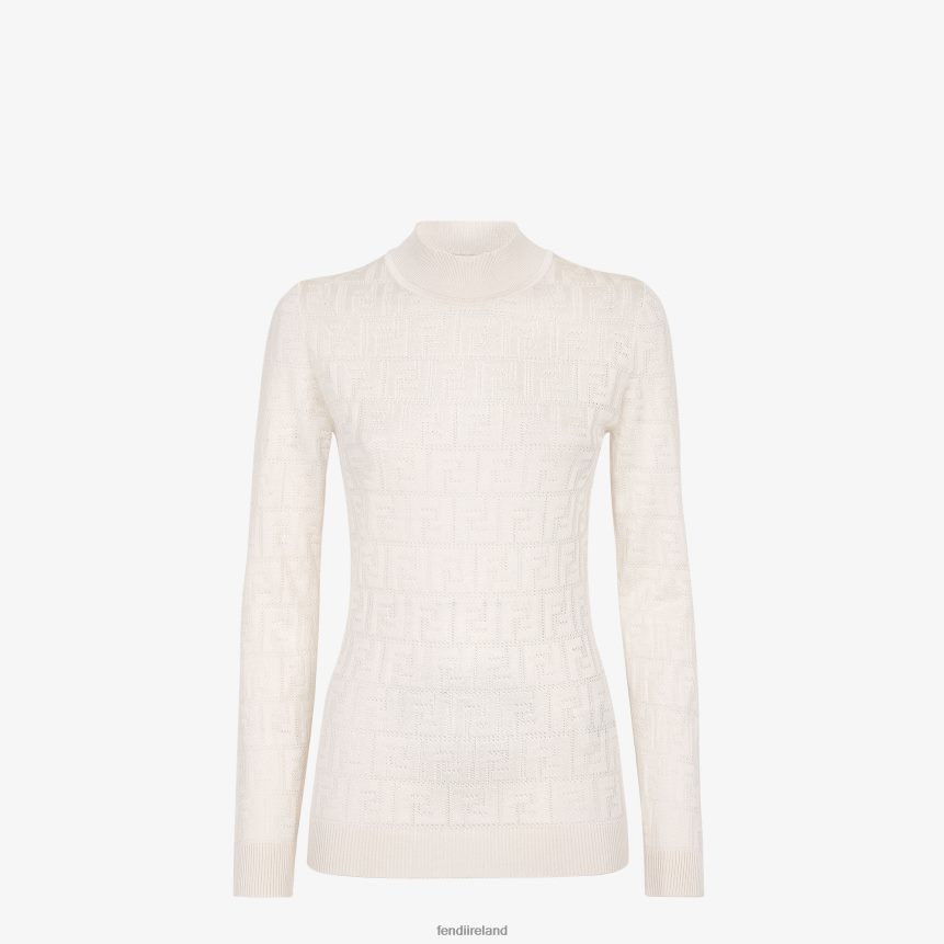Fendi Women Fabric Sweater R06TFR958 Apparel White