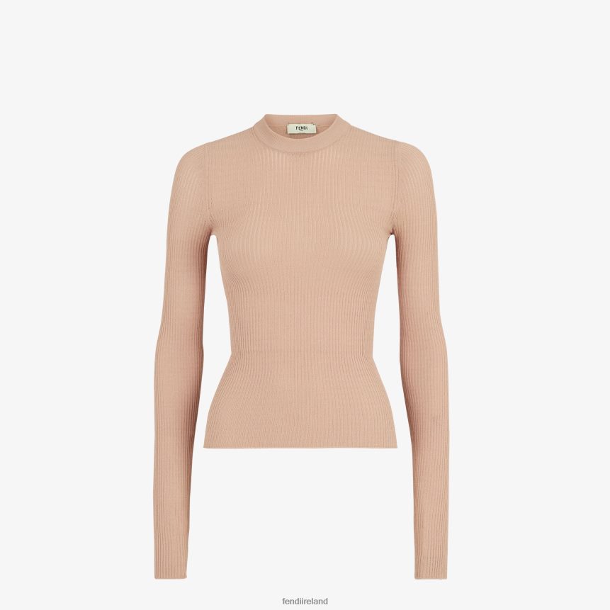 Fendi Women Viscose Sweater R06TFR1065 Apparel Beige