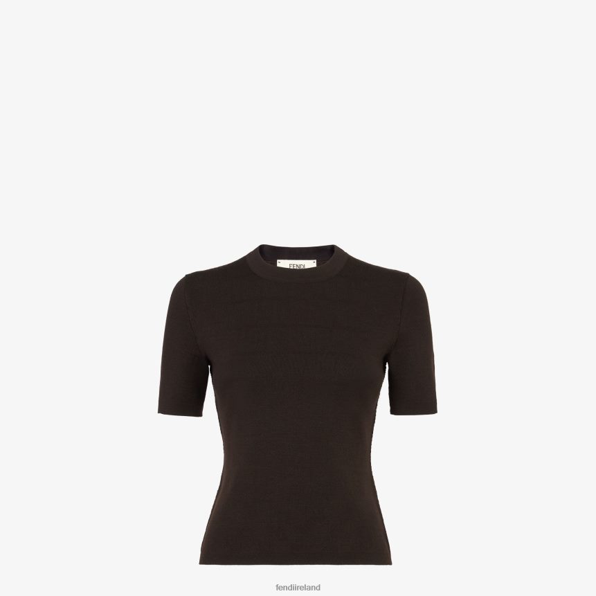 Fendi Women Wool Sweater R06TFR1155 Apparel Brown