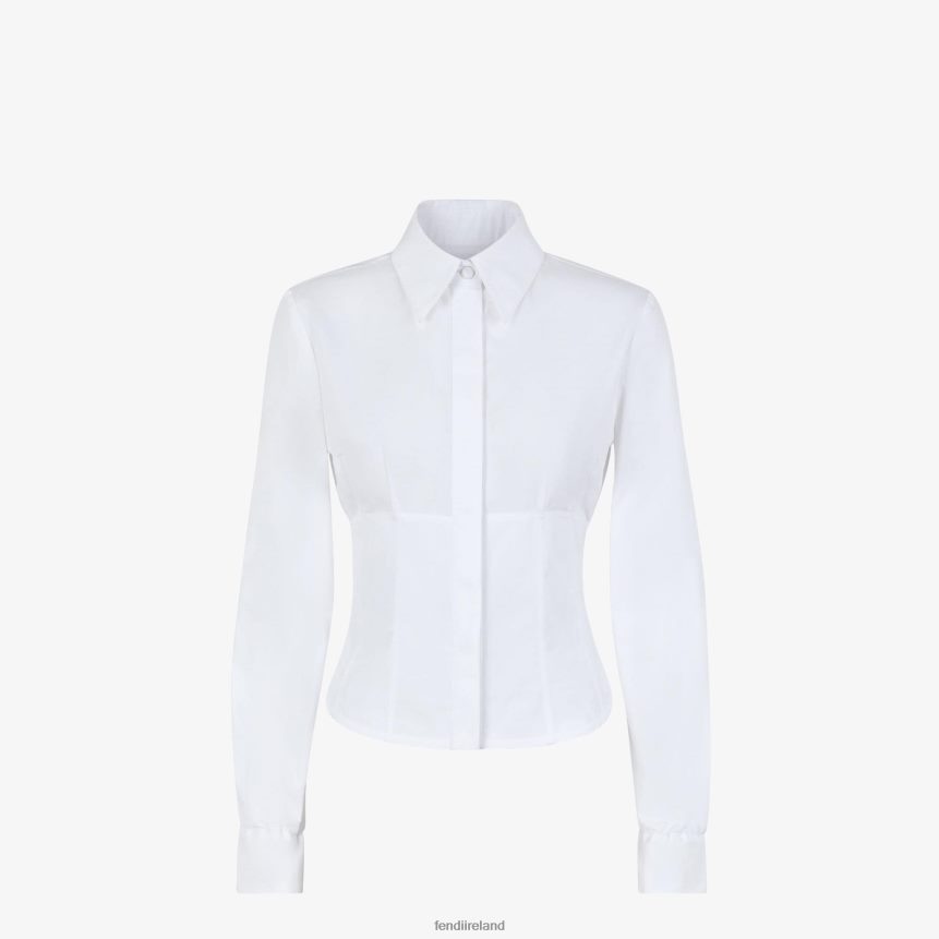 Fendi Women Cotton Shirt R06TFR1228 Apparel White