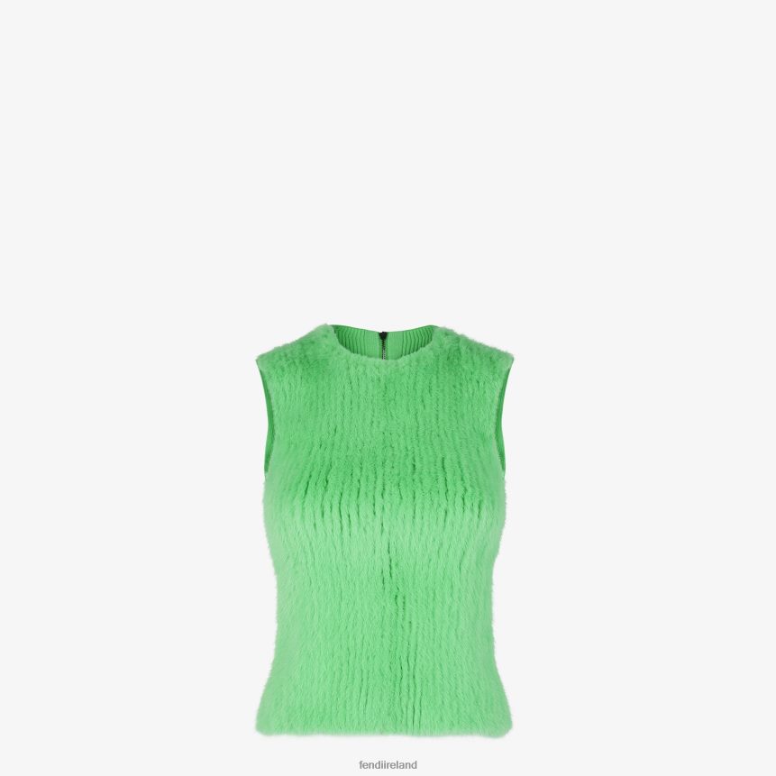 Fendi Women Mink Top R06TFR1109 Apparel Green