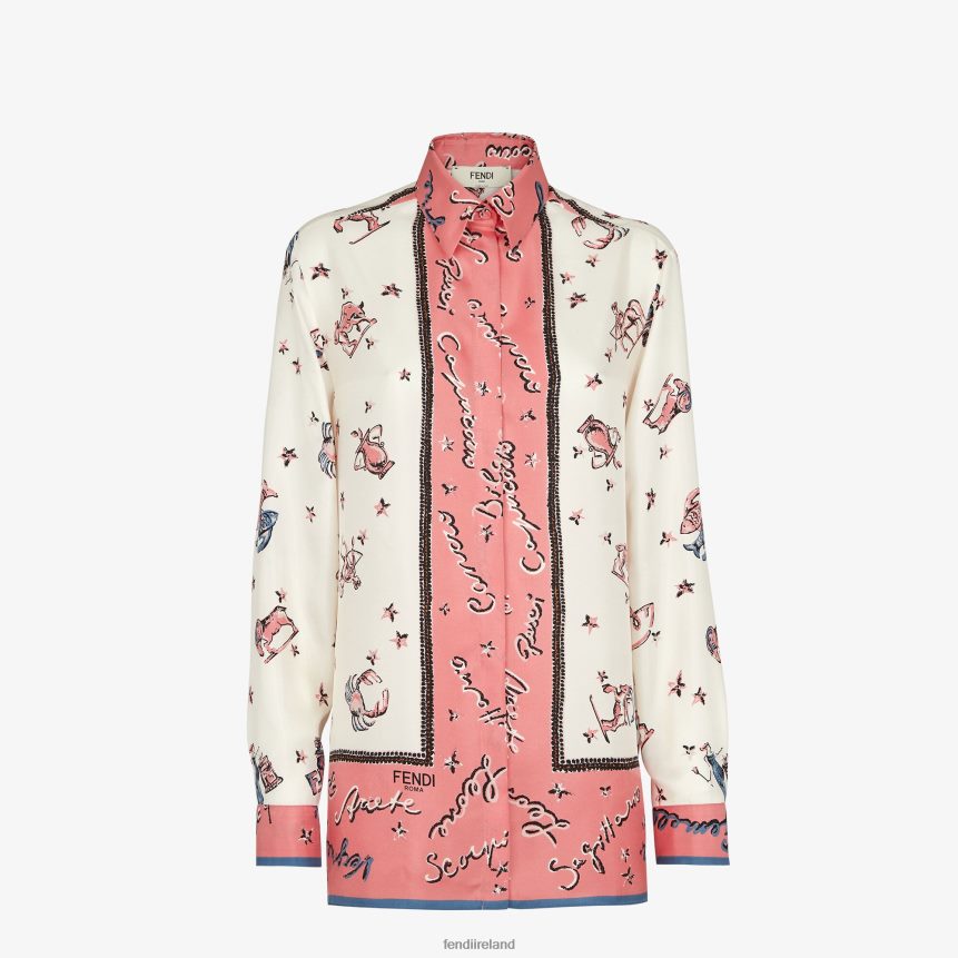 Fendi Women Silk Shirt R06TFR1037 Apparel Multicolor
