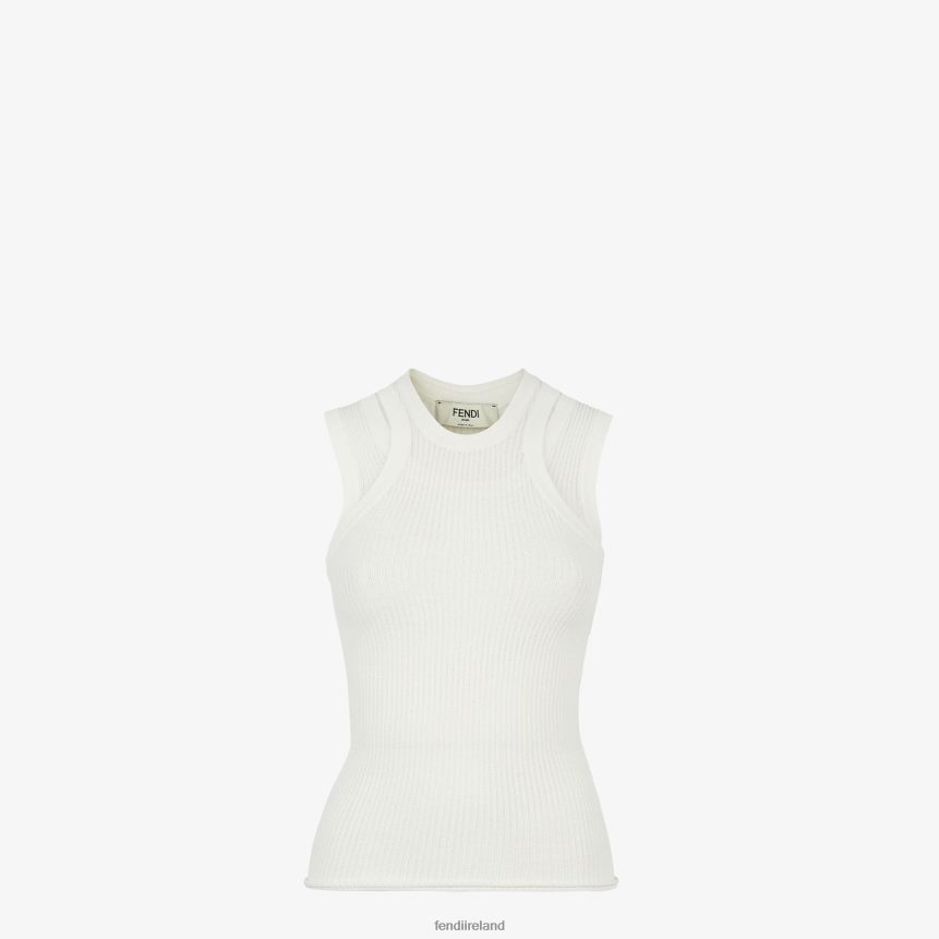 Fendi Women Viscose Top R06TFR1146 Apparel White