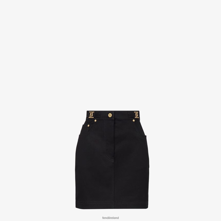 Fendi Women Denim Skirt R06TFR1257 Apparel Black