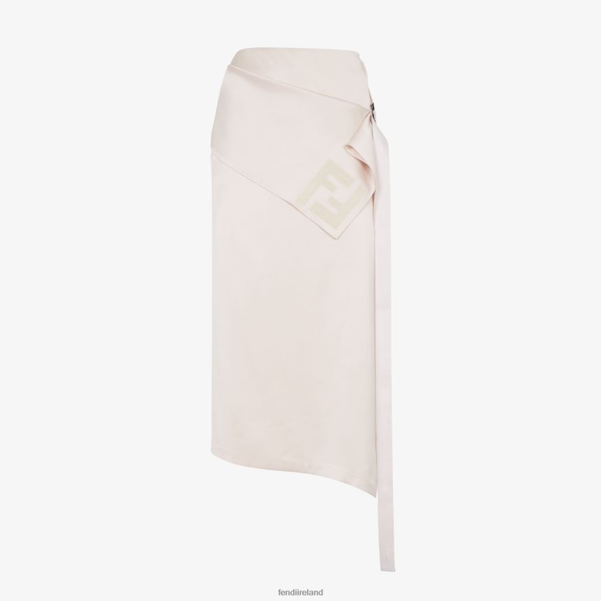 Fendi Women Silk Skirt R06TFR1089 Apparel Beige