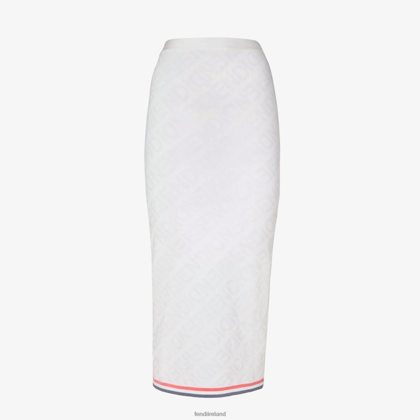 Fendi Women Viscose Skirt R06TFR1033 Apparel White
