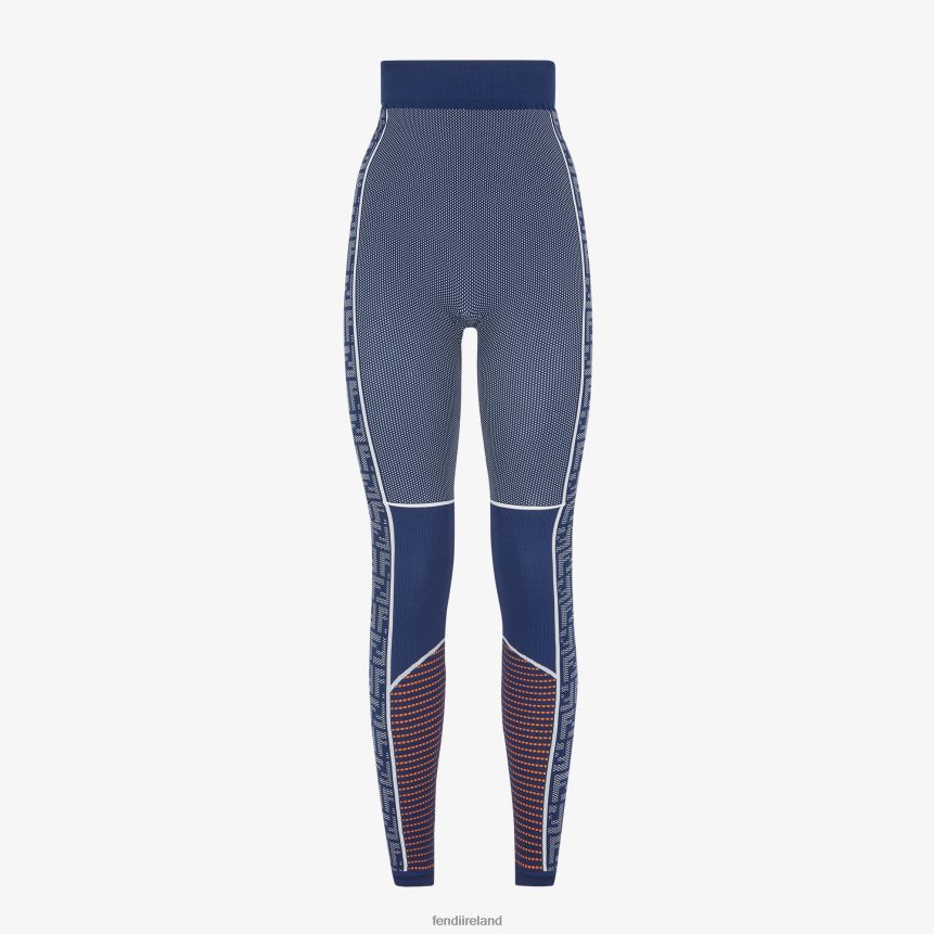 Fendi Women Seamless Leggings R06TFR1166 Apparel Blue