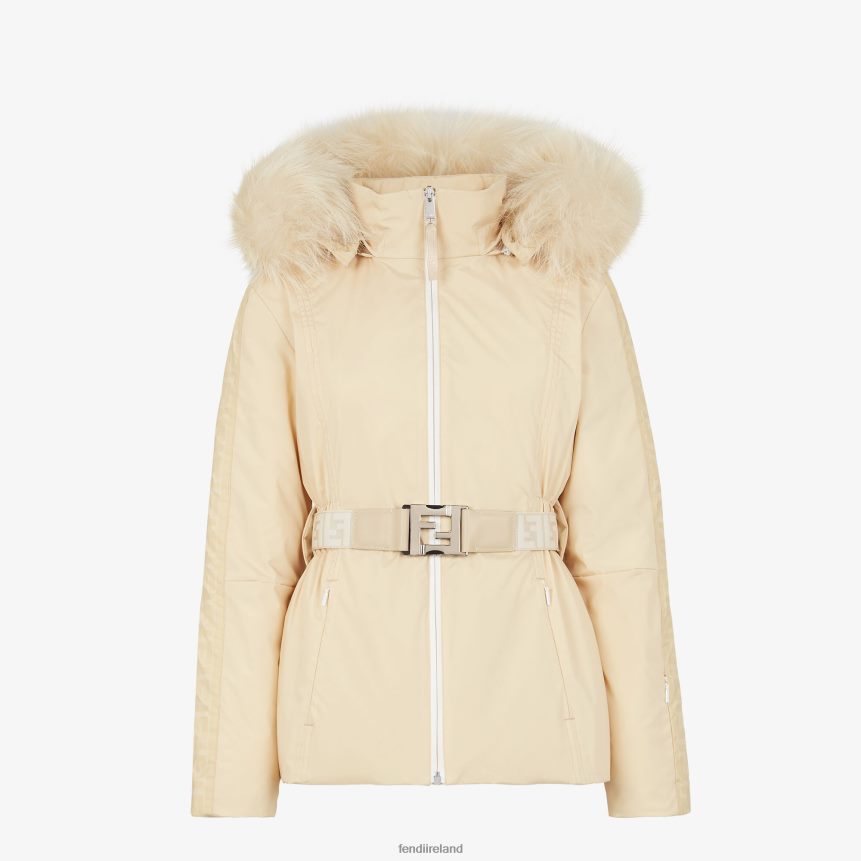 Fendi Women Ski Jacket In Nylon R06TFR1239 Apparel White