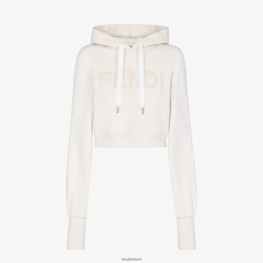 Fendi Women Cotton Sweatshirt R06TFR1234 Apparel White