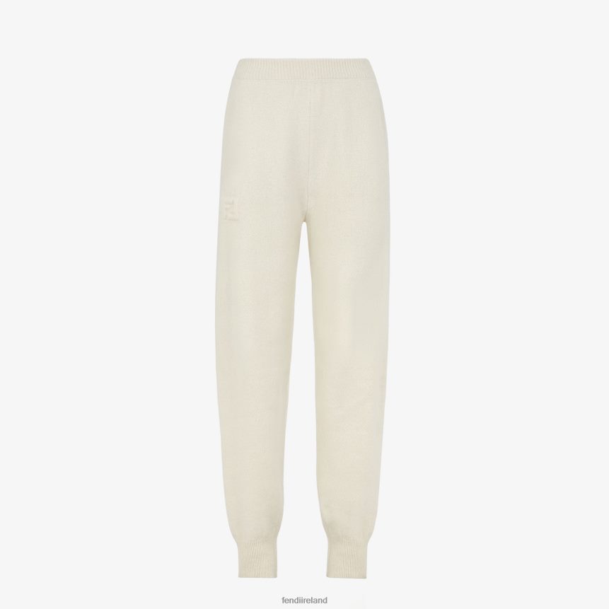 Fendi Women Cashmere Pants R06TFR1188 Apparel White
