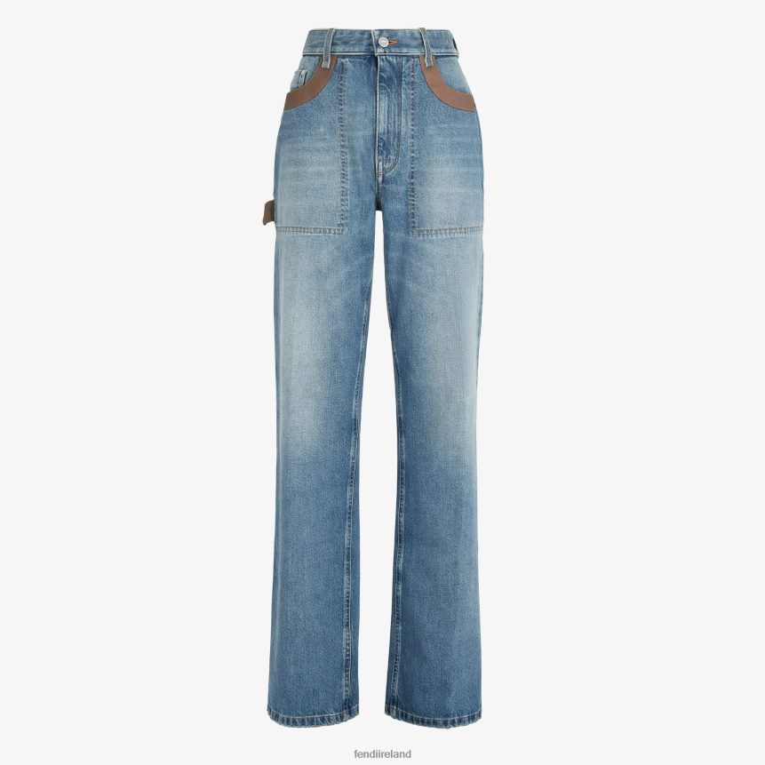 Fendi Women Denim Pants R06TFR1095 Apparel Blue