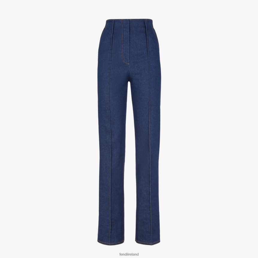 Fendi Women Denim Pants R06TFR1196 Apparel Blue