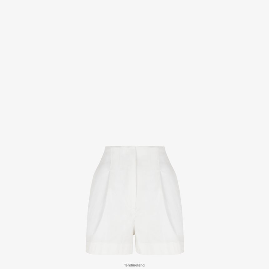 Fendi Women Denim Shorts R06TFR1229 Apparel White