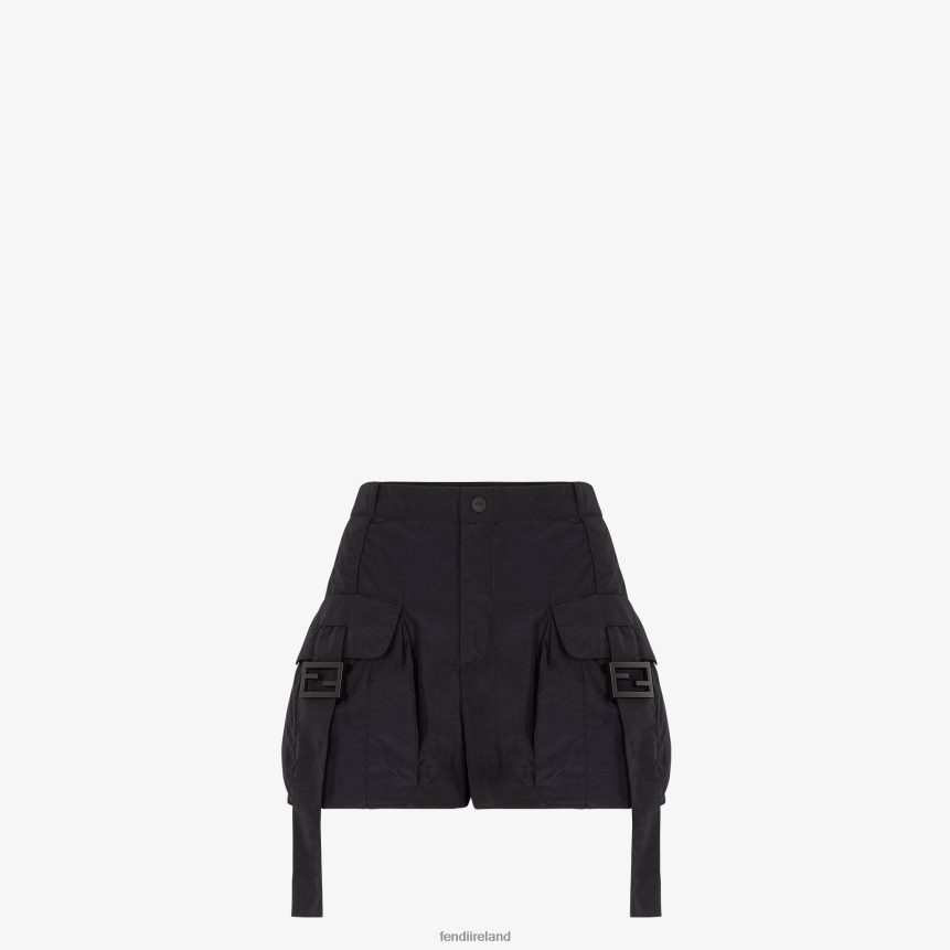 Fendi Women Nylon Shorts R06TFR1076 Apparel Black