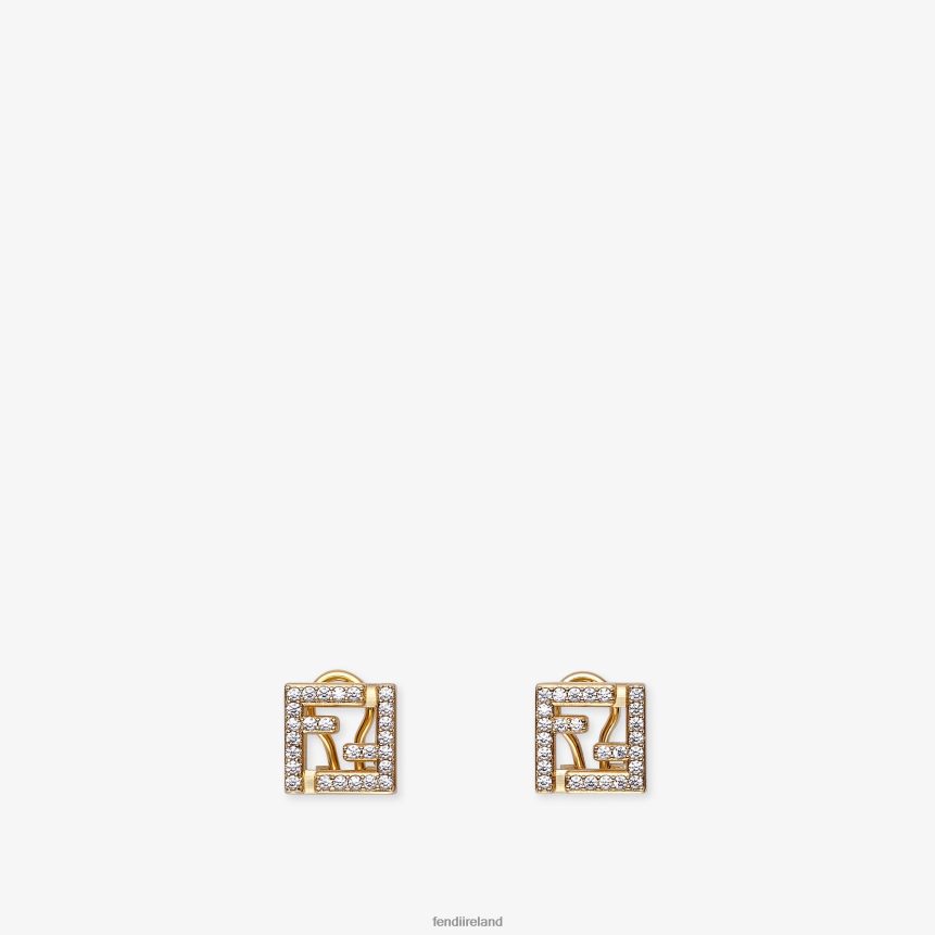 Fendi Women FF Earrings R06TFR1775 Jewelry Gold