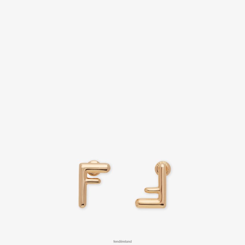 Fendi Women FF Small Earrings R06TFR1781 Jewelry Gold