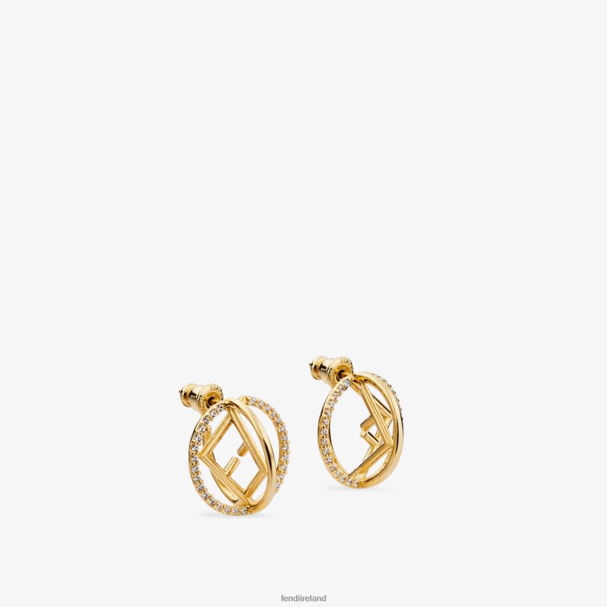Fendi Women F Is Earrings R06TFR1670 Jewelry Gold