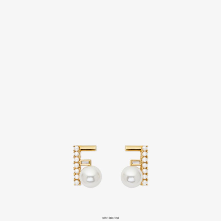 Fendi Women First Earrings R06TFR1714 Jewelry Gold