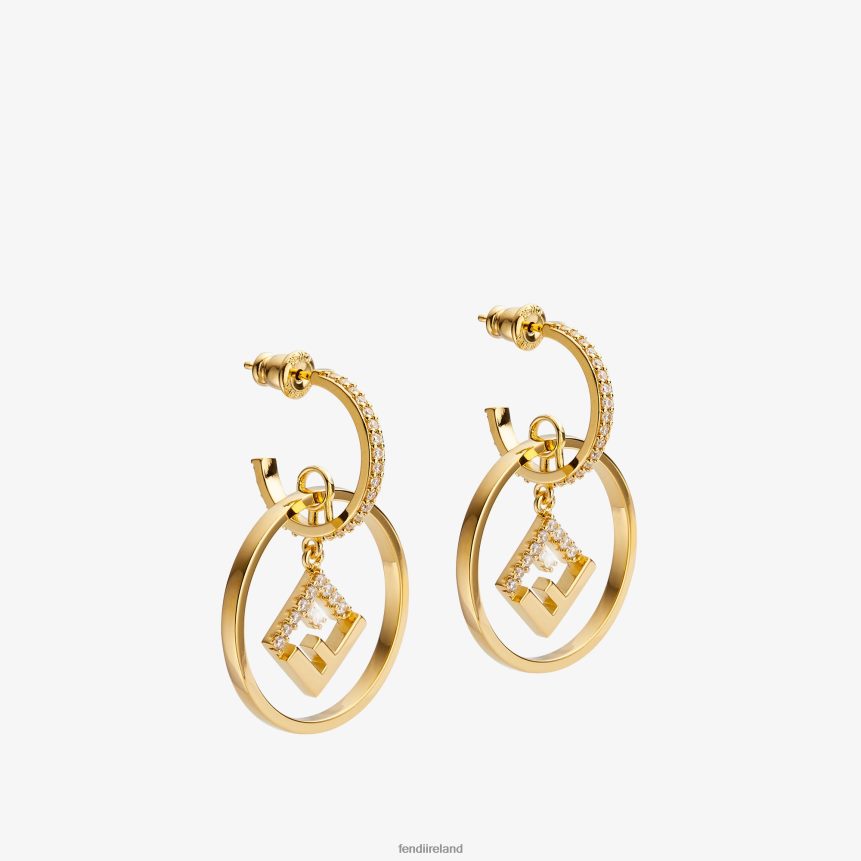 Fendi Women Forever Earrings R06TFR1610 Jewelry Gold