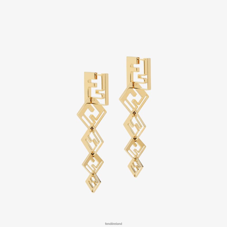Fendi Women Metal Earrings R06TFR1607 Jewelry Gold