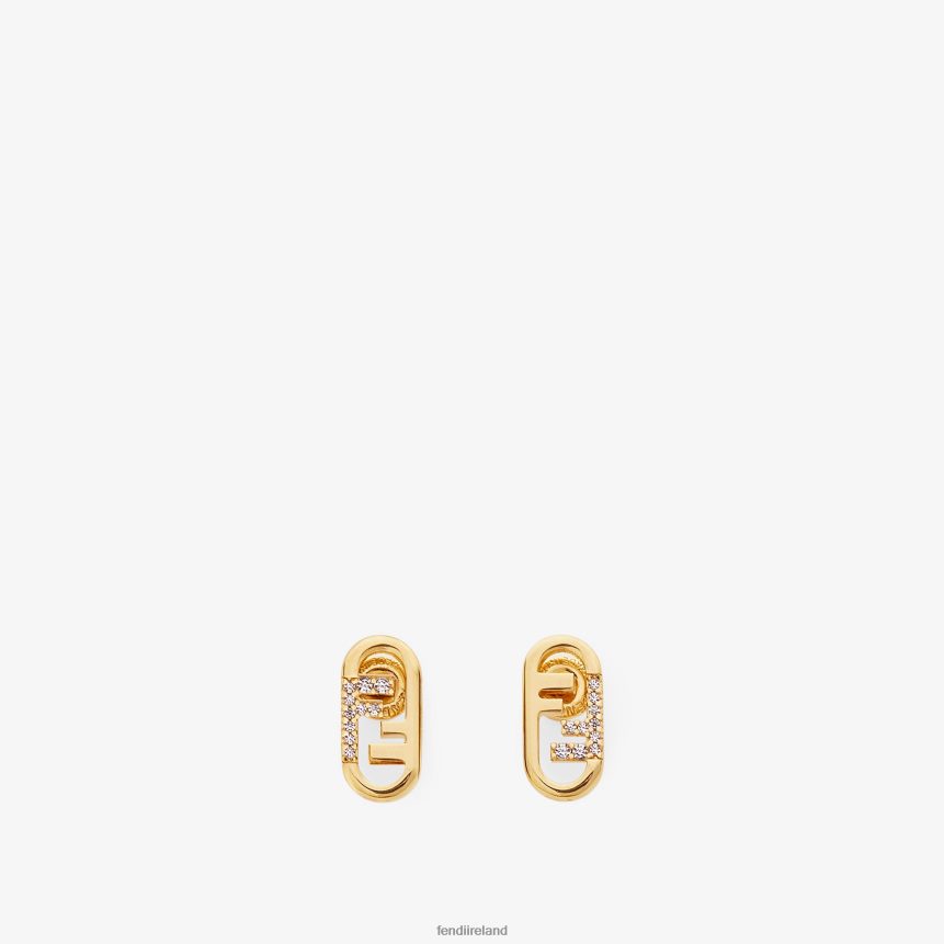 Fendi Women O'Lock Earrings R06TFR1659 Jewelry Gold