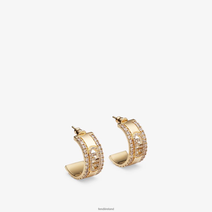 Fendi Women O'Lock Earrings R06TFR1677 Jewelry Gold