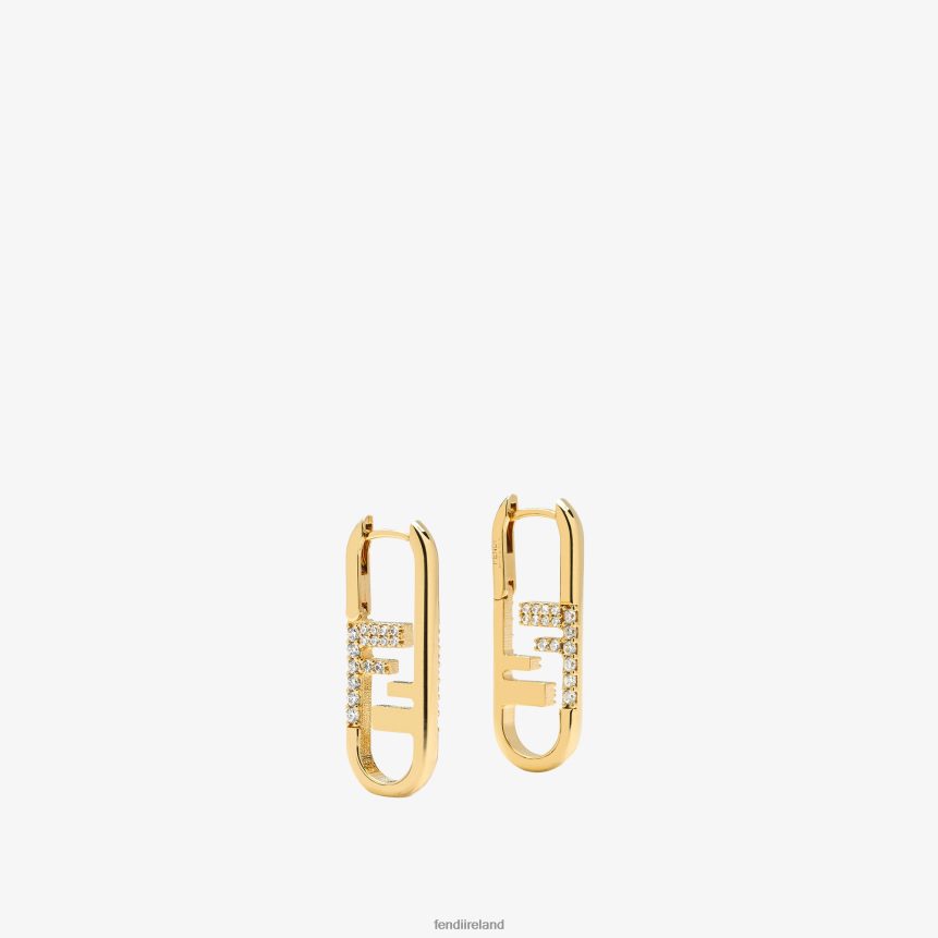 Fendi Women O'Lock Earrings R06TFR1691 Jewelry Gold