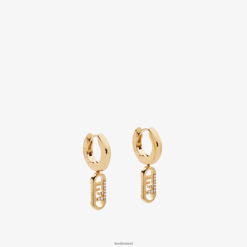 Fendi Women O'Lock Earrings R06TFR1695 Jewelry Gold
