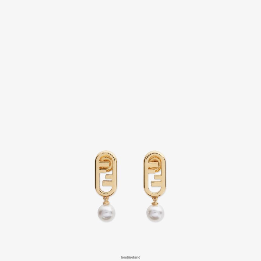 Fendi Women O'Lock Earrings R06TFR1700 Jewelry Gold