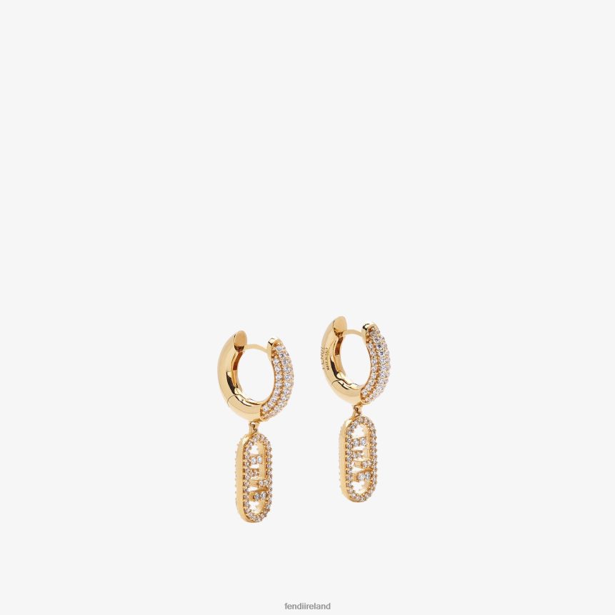Fendi Women O'Lock Earrings R06TFR1738 Jewelry Gold