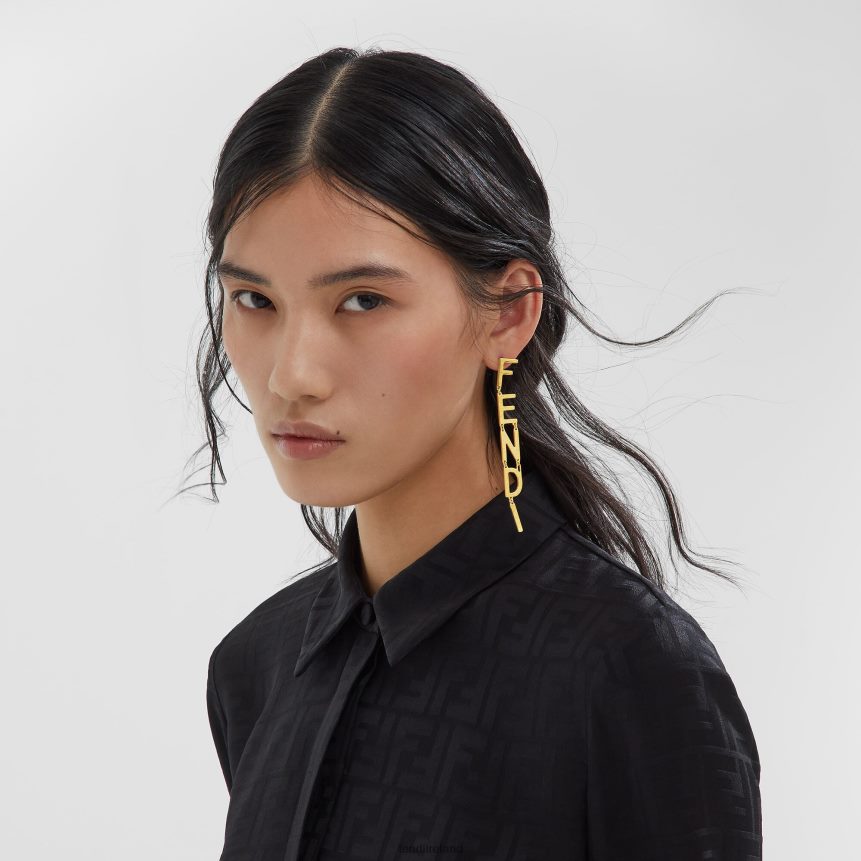 Fendi Women Vintage -Earrings R06TFR1694 Jewelry Gold