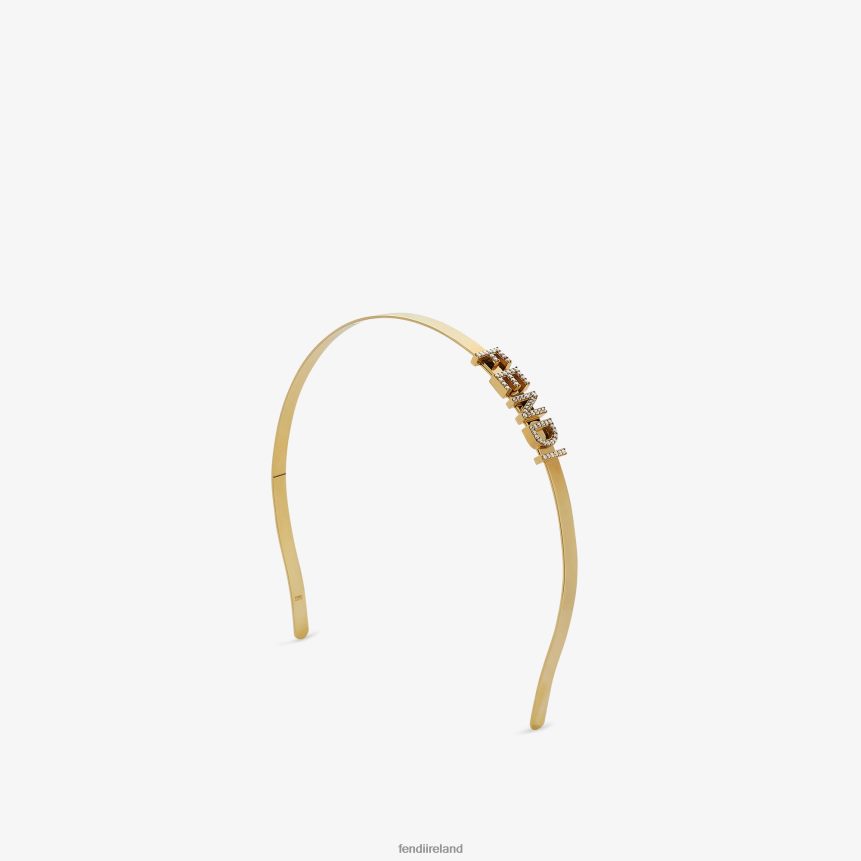 Fendi Women Hair Band R06TFR334 Jewelry Gold