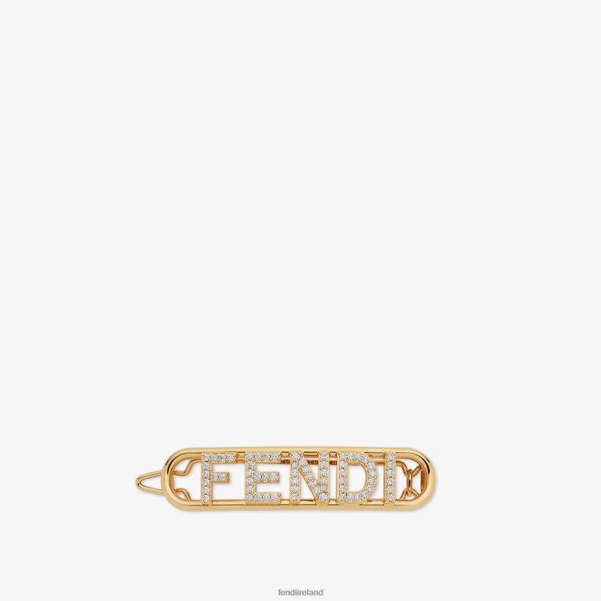 Fendi Women Hair Clip R06TFR329 Jewelry Gold