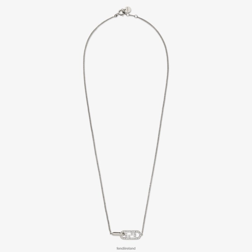 Fendi Women O'Lock Necklace R06TFR1656 Jewelry Silver