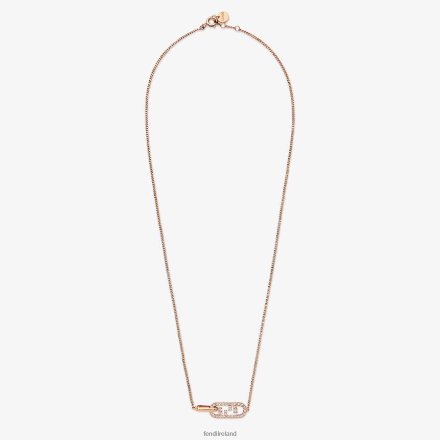 Fendi Women O'Lock Necklace R06TFR1676 Jewelry Pink