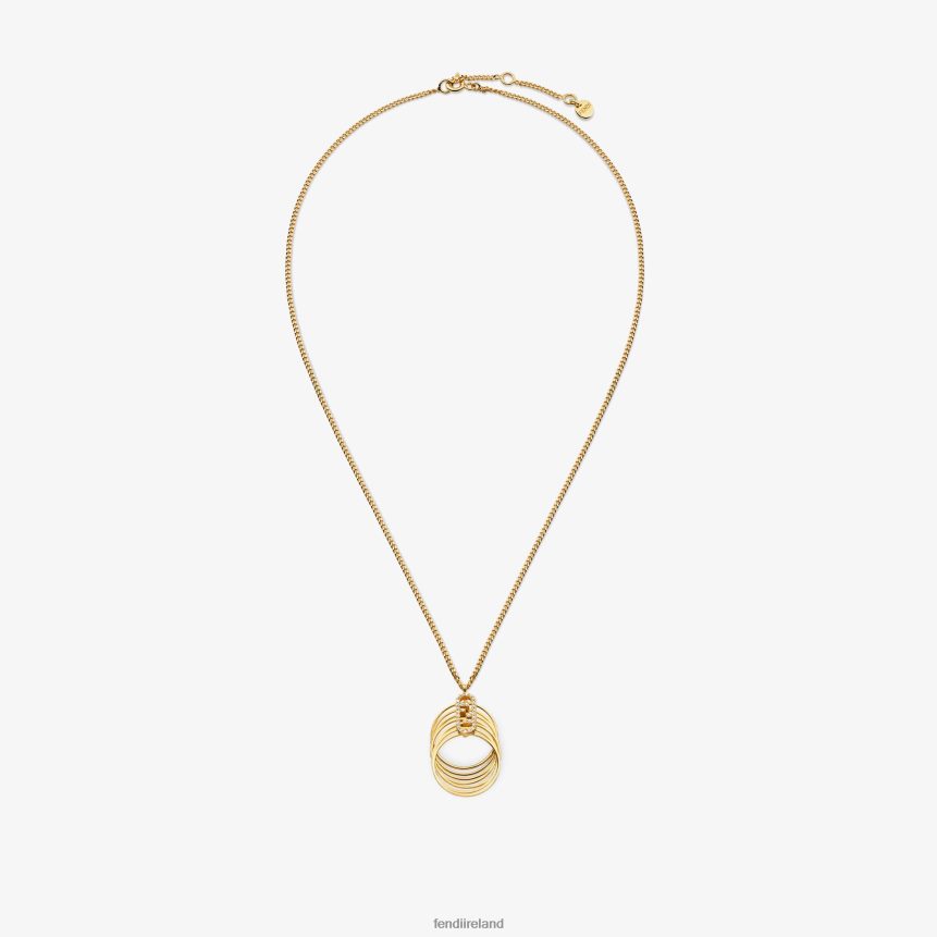 Fendi Women O'Lock Necklace R06TFR1678 Jewelry Gold