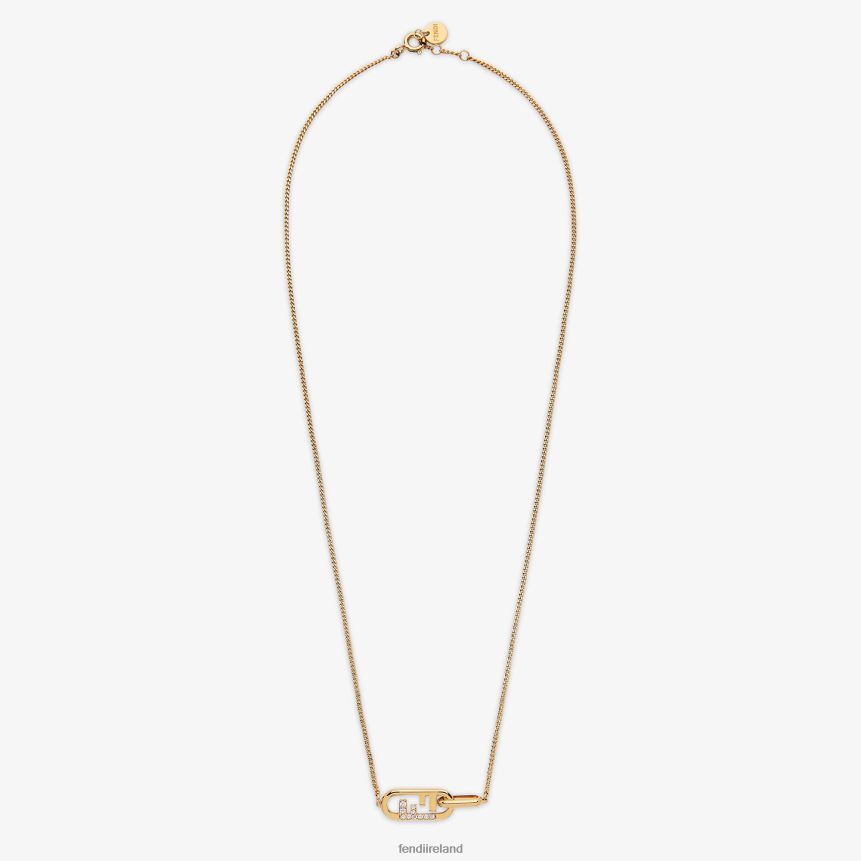 Fendi Women O'Lock Necklace R06TFR1681 Jewelry Gold