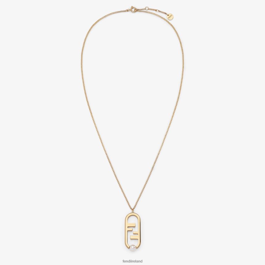Fendi Women O'Lock Necklace R06TFR1698 Jewelry Gold