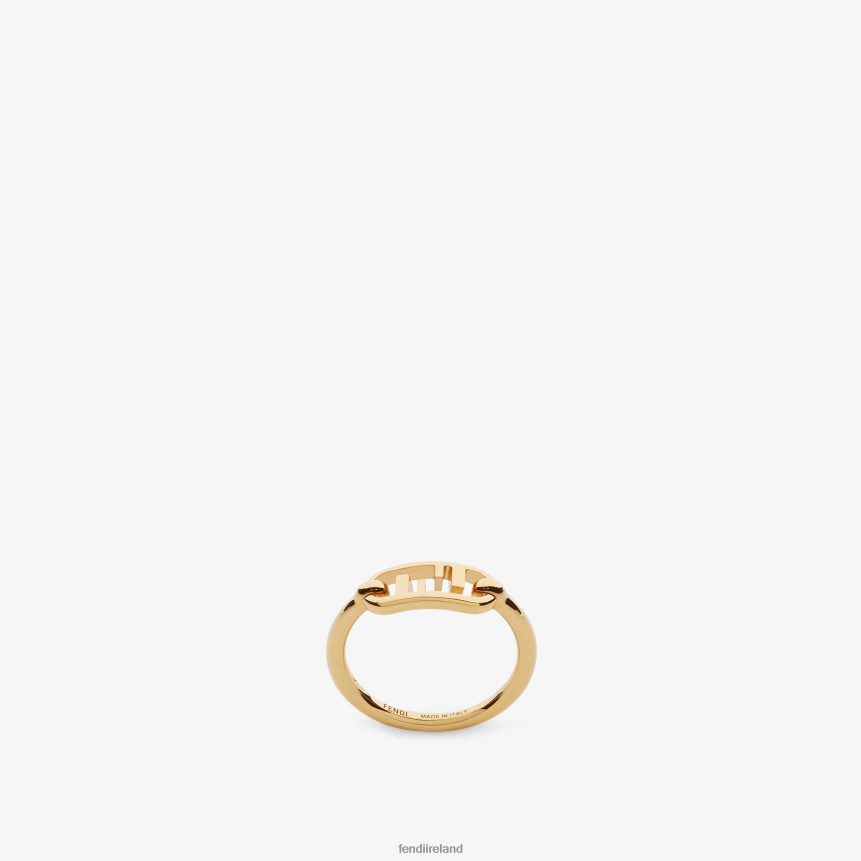 Fendi Women O'Lock Ring Ring R06TFR1658 Jewelry Gold