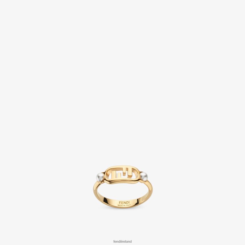 Fendi Women O'Lock Ring Ring R06TFR1709 Jewelry Gold