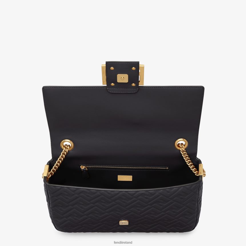 Fendi Women Baguette Chain Large Nappa Leather Bag R06TFR911 Accessories Black