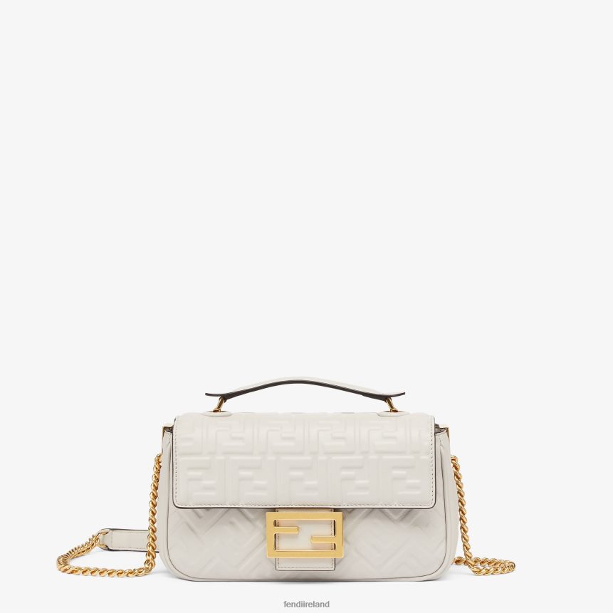 Fendi Women Baguette Chain Midi Leather Bag R06TFR861 Accessories Gray