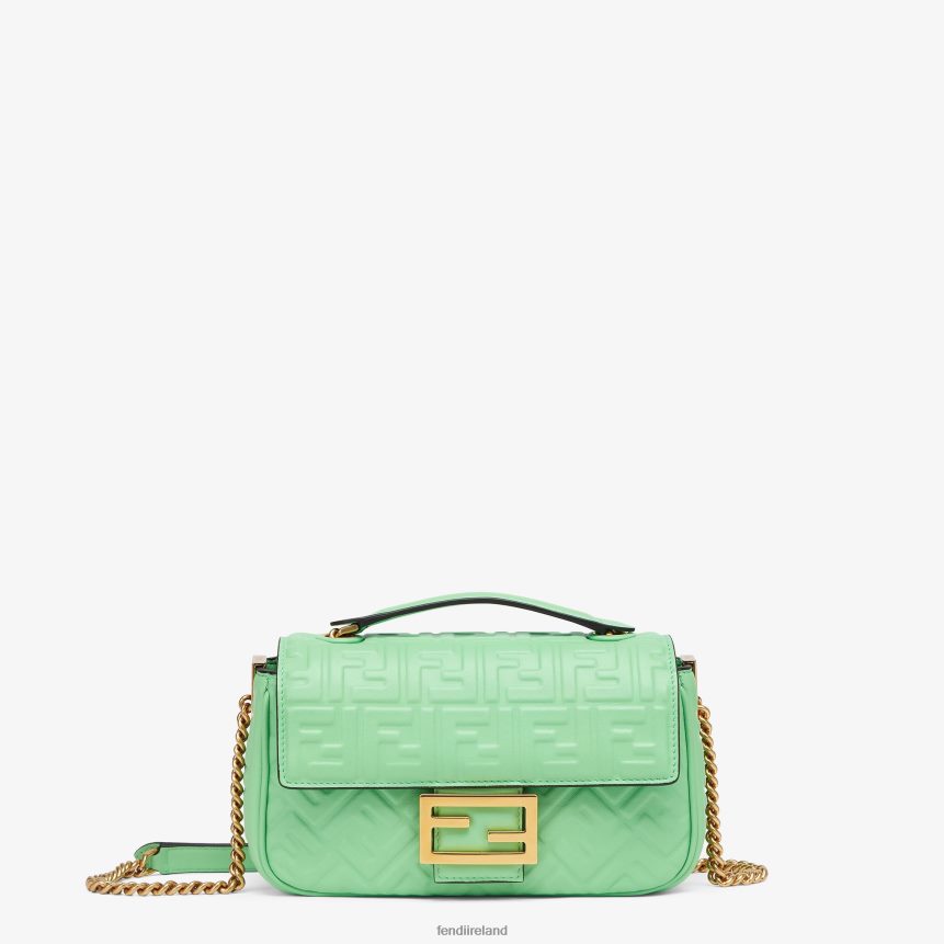 Fendi Women Baguette Chain Midi Nappa Leather Bag R06TFR725 Accessories Green