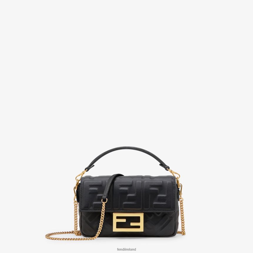 Fendi Women Baguette Mini Leather Bag R06TFR549 Accessories Black