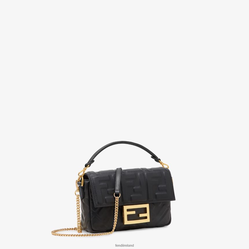 Fendi Women Baguette Mini Leather Bag R06TFR549 Accessories Black