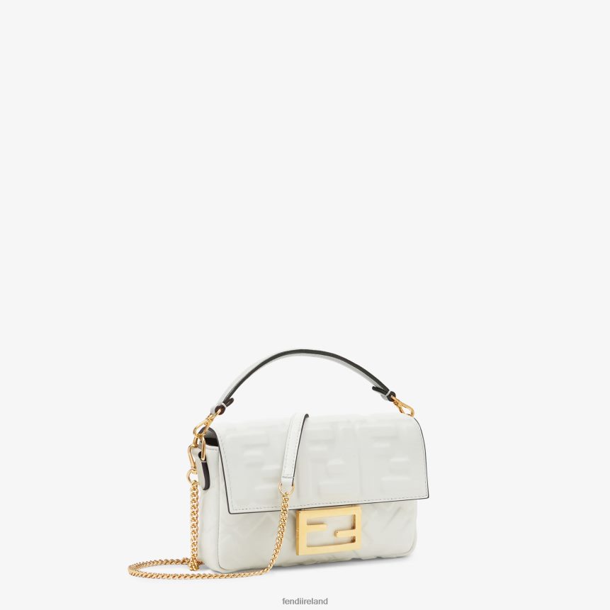 Fendi Women Baguette Mini Leather Bag R06TFR762 Accessories White